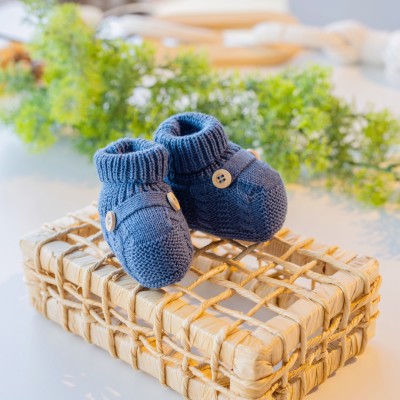 Sapatinho de linha Botão Jeans Plix